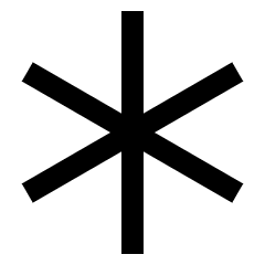 Asterisk 1 Icon from Sharp Line Set