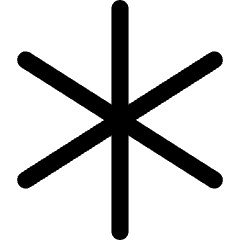 Asterisk 1 Icon from Core Line Set