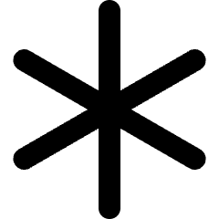 Asterisk 1 Icon from Micro Line Set