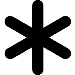 Asterisk 1 Icon from Micro Solid Set