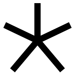 Asterisk 3 Icon from Sharp Line Set