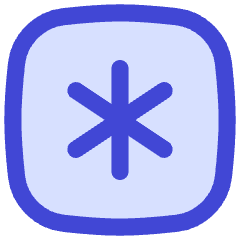 Asterisk Square 1 Icon from Flex Duo Set