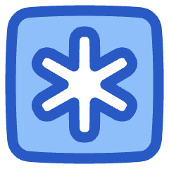 Asterisk Square 1 Icon from Plump Duo Set