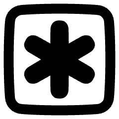 Asterisk Square 1 Icon from Plump Remix Set