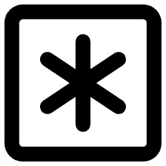 Asterisk Square 1 Icon from Core Remix Set