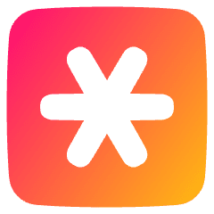 Asterisk Square 2 Icon from Plump Gradient Set