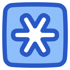 Asterisk Square 2 Icon from Plump Duo Set