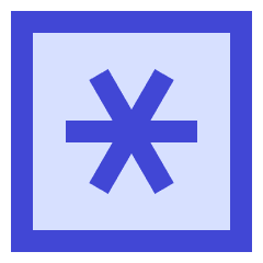 Asterisk Square 2 Icon from Sharp Duo Set