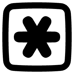 Asterisk Square 2 Icon from Plump Remix Set