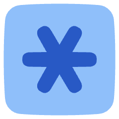 Asterisk Square 2 Icon from Plump Flat Set