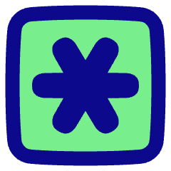 Asterisk Square 2 Icon from Plump Pop Set