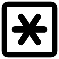 Asterisk Square 2 Icon from Core Remix Set