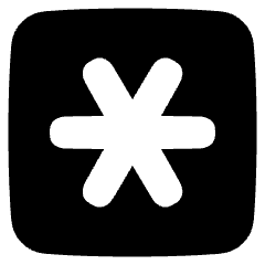 Asterisk Square 2 Icon from Plump Solid Set