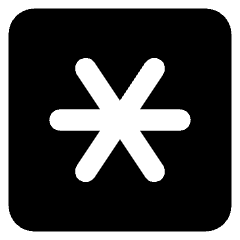 Asterisk Square 2 Icon from Core Solid Set