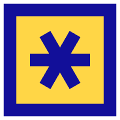 Asterisk Square 2 Icon from Sharp Pop Set