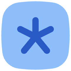 Asterisk Square 3 Icon from Flex Flat Set