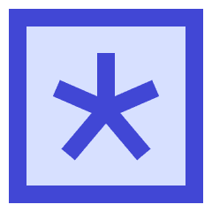 Asterisk Square 3 Icon from Sharp Duo Set