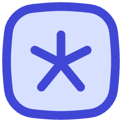 Asterisk Square 3 Icon from Flex Duo Set