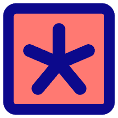 Asterisk Square 3 Icon from Core Pop Set