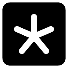 Asterisk Square 3 Icon from Core Solid Set