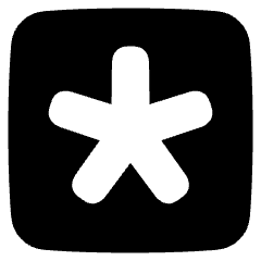 Asterisk Square 3 Icon from Plump Solid Set