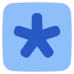 Asterisk Square 3 Icon from Plump Flat Set