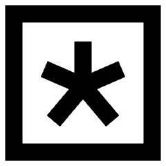 Asterisk Square 3 Icon from Sharp Remix Set