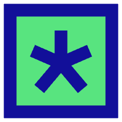 Asterisk Square 3 Icon from Sharp Pop Set
