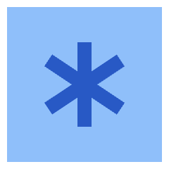 Asterisk Square Icon from Sharp Flat Set
