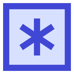Asterisk Square Icon from Sharp Duo Set