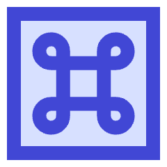 Command Square Icon from Sharp Duo Set
