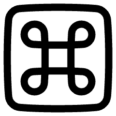 Command Square Icon from Plump Line Set