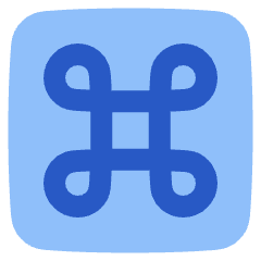 Command Square Icon from Plump Flat Set