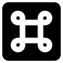 Command Square Icon from Core Solid Set