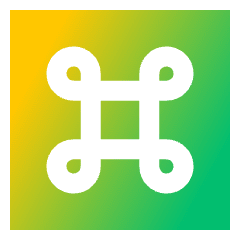 Command Square Icon from Sharp Gradient Set