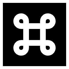 Command Square Icon from Sharp Solid Set