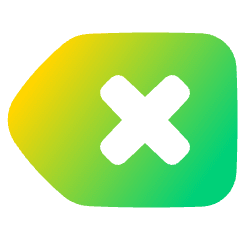 Delete Keyboard Icon from Plump Gradient Set
