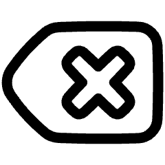 Delete Keyboard Icon from Plump Line Set