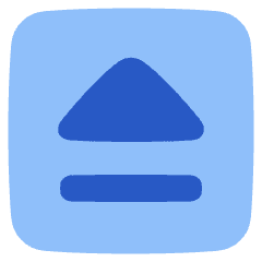 Eject Square Icon from Plump Flat Set