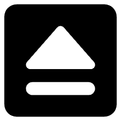 Eject Square Icon from Core Solid Set