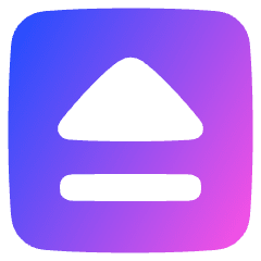 Eject Square Icon from Plump Gradient Set