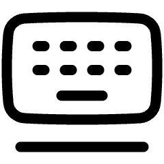 Floating Keyboard Case Tablet Icon from Plump Line Set