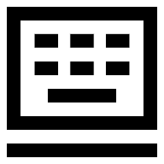 Floating Keyboard Case Tablet Icon from Sharp Line Set