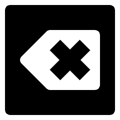 Keyboard Button Delete Icon from Nova Solid Set