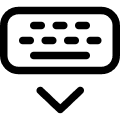 Keyboard Keypad Pull Down Icon from Ultimate Regular Set