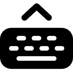 Keyboard Keypad Pull Up Icon from Ultimate Bold Set