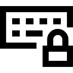 Keyboard Lock Icon from Sharp Line Set