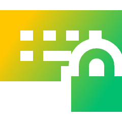 Keyboard Lock Icon from Sharp Gradient Set