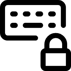 Keyboard Lock Icon from Core Line Set