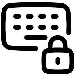 Keyboard Lock Icon from Plump Line Set